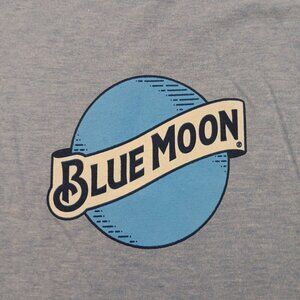 Blue Moon Official Licensed Mens T-Shirt Light Blue Large 2022 Logo Graphic